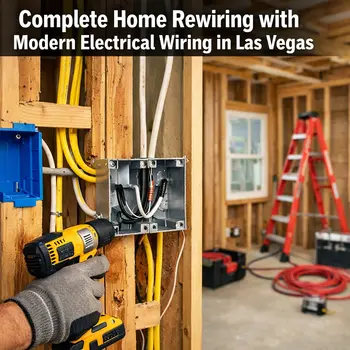 Complete home rewiring with modern electrical wiring in Las Vegas