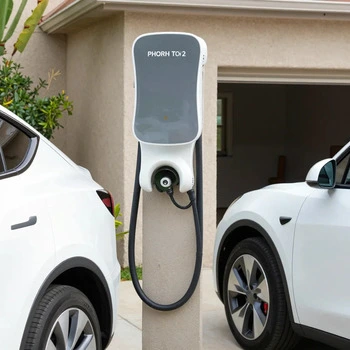 Level 2 EV charger installation with electric vehicle in Las Vegas garage
