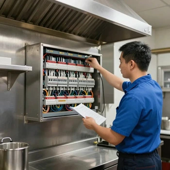 Restaurant kitchen electrical installation by Las Vegas commercial electrician